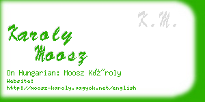 karoly moosz business card